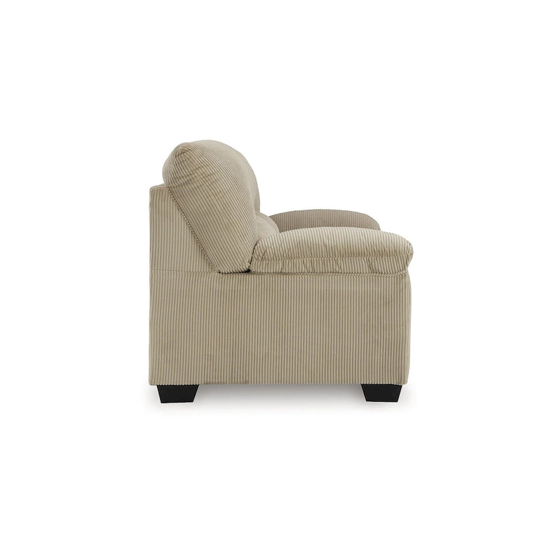 Canapé deux places en velours côtelé 63L x 38P x 40H Polyester