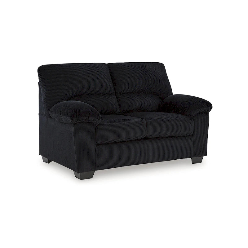 Canapé deux places en velours côtelé 63L x 38P x 40H Polyester