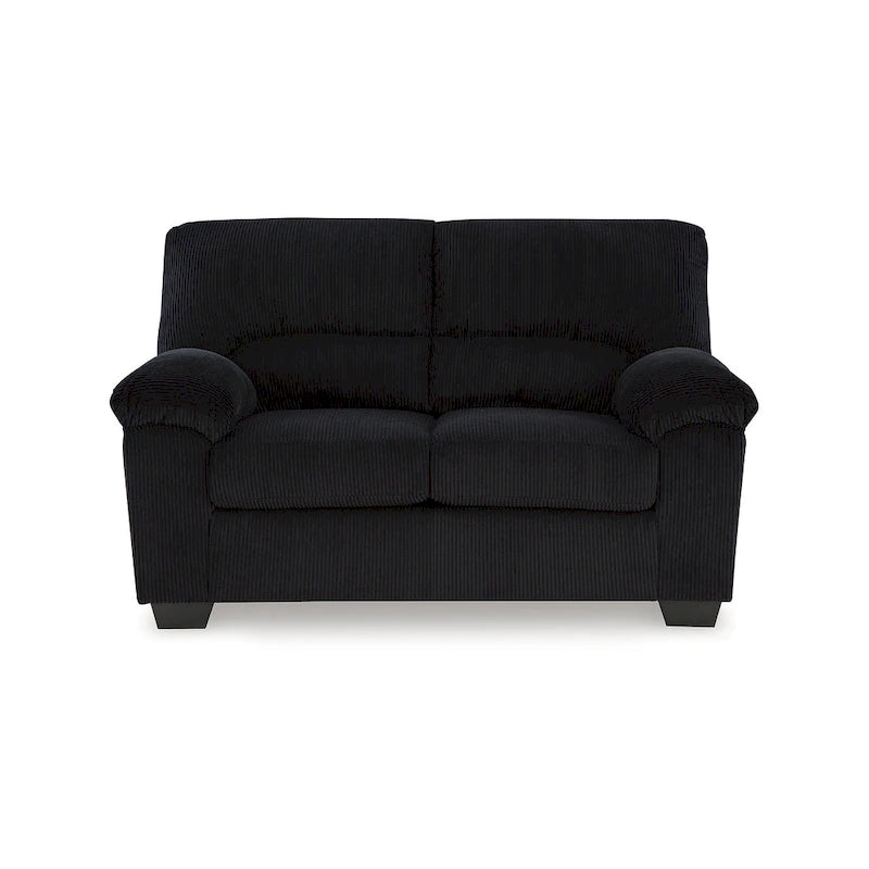 Canapé deux places en velours côtelé 63L x 38P x 40H Polyester