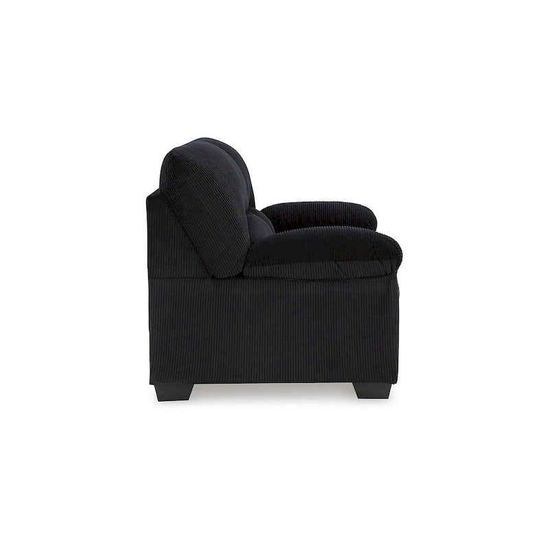 Canapé deux places en velours côtelé 63L x 38P x 40H Polyester