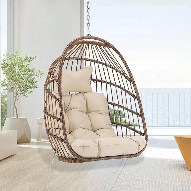 Fauteuil suspendu œuf sans support, balancelle intérieure/extérieure
