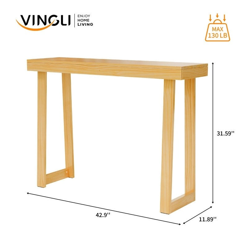 Console moderne en bois massif pour l'entrée ou le couloir