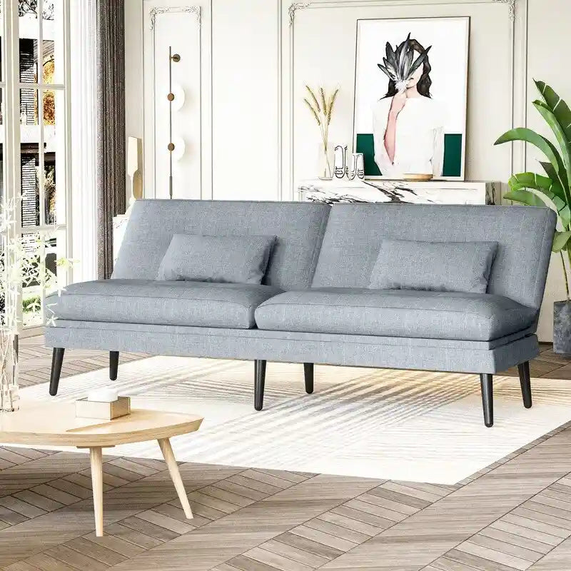 Canapé-lit futon convertible avec dossier réglable sur 5 positions, style moderne, inclinable et lounge