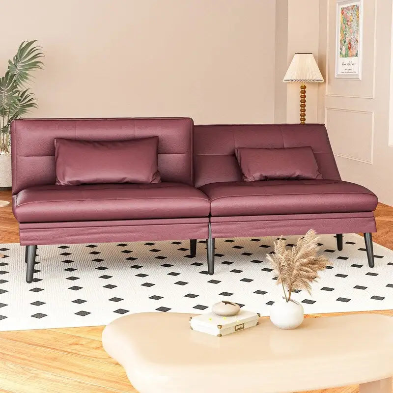 Canapé-lit futon convertible avec dossier réglable sur 5 positions, style moderne, inclinable et lounge