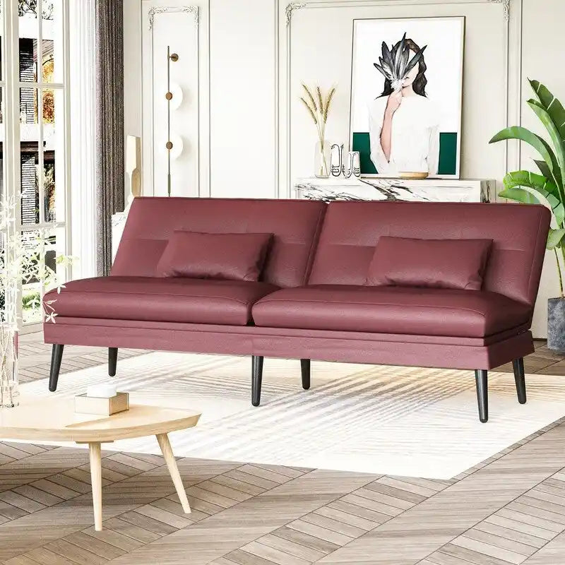 Canapé-lit futon convertible avec dossier réglable sur 5 positions, style moderne, inclinable et lounge