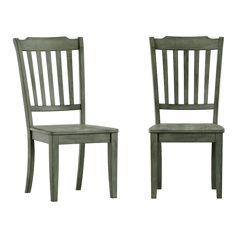 Chaise de salle à manger en bois à lattes avec assise profilée en hévéa
