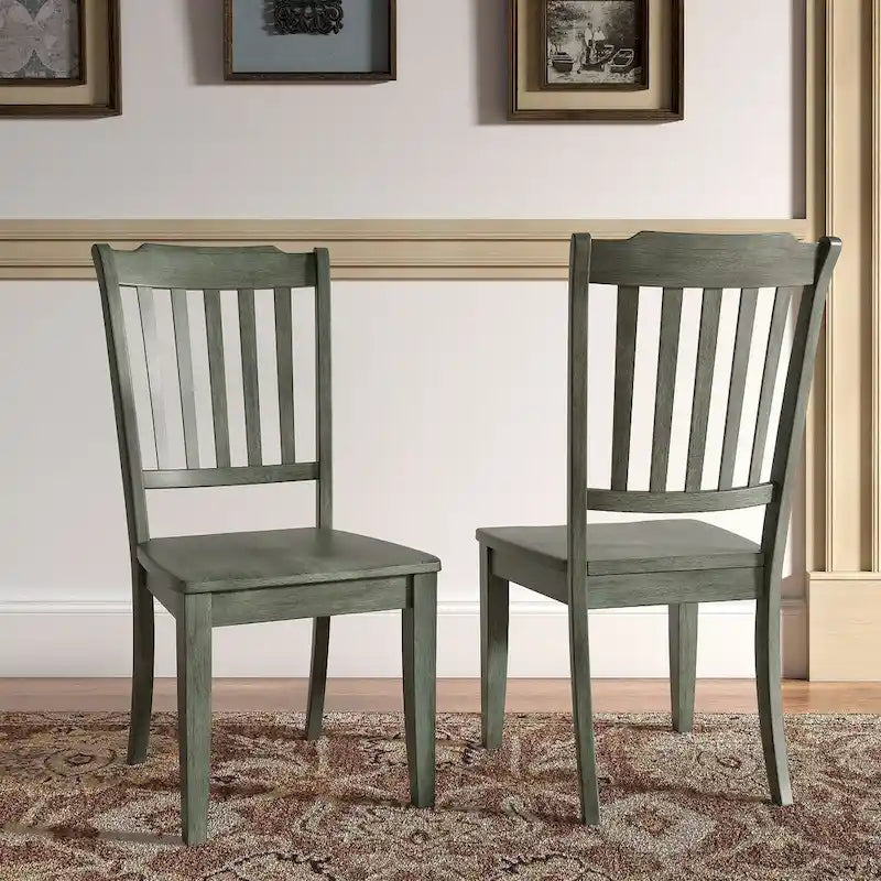 Chaise de salle à manger en bois à lattes avec assise profilée en hévéa