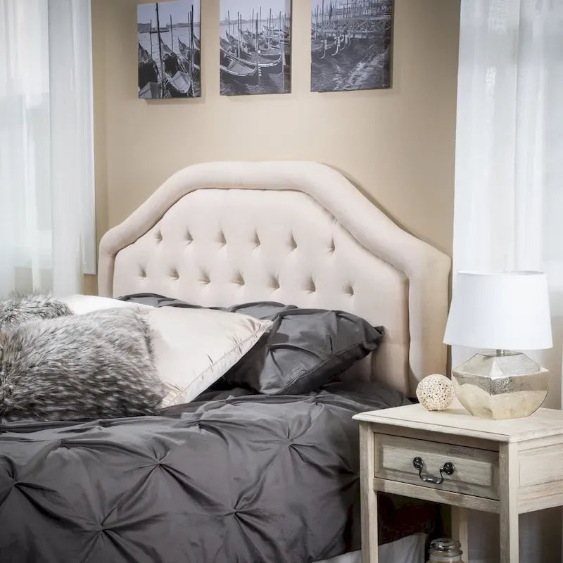 Tête de lit capitonnée réglable pour lits Queen ou Full, plusieurs options de couleur