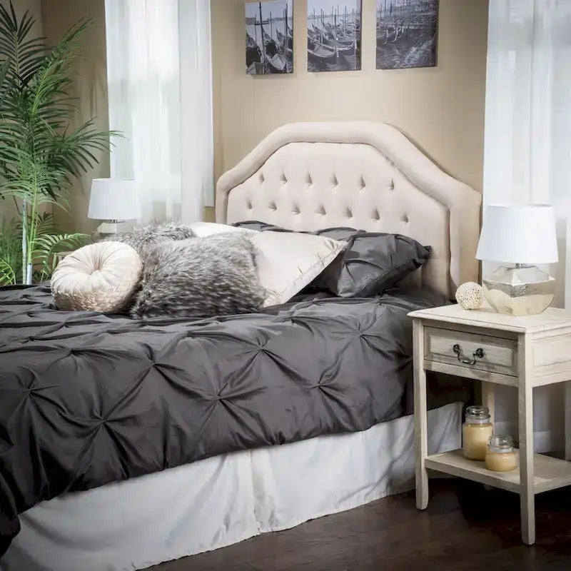 Tête de lit capitonnée réglable pour lits Queen ou Full, plusieurs options de couleur