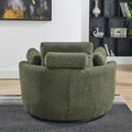 Fauteuil d'appoint baril pivotant surdimensionné avec oreiller lombaire
