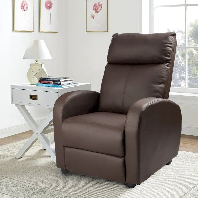 Fauteuil inclinable en cuir PU, inclinable simple pour salon