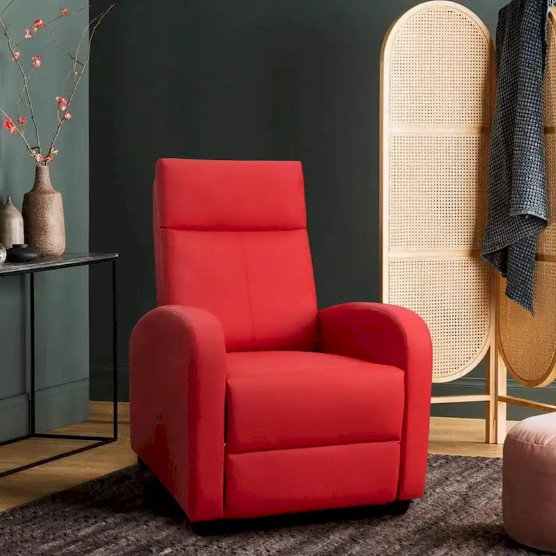 Fauteuil inclinable en cuir PU, inclinable simple pour salon