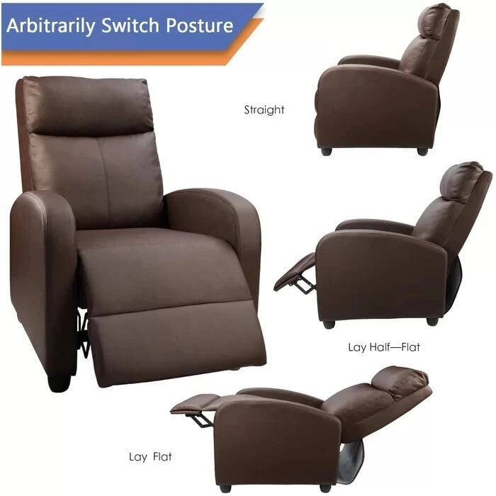 Fauteuil inclinable en cuir PU, inclinable simple pour salon