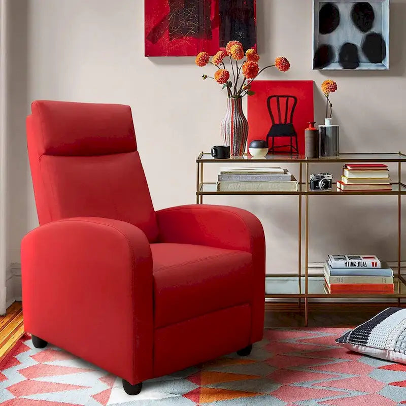 Fauteuil inclinable en cuir PU, inclinable simple pour salon
