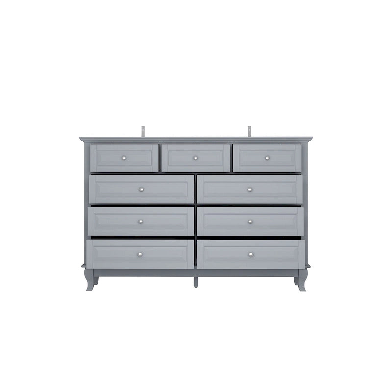 Commode 9 tiroirs Spacieuse Design élégant Blanc Noir Bleu Marine