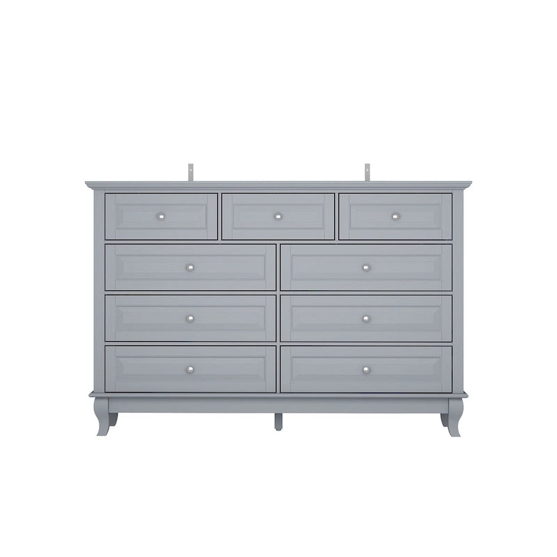 Commode 9 tiroirs Spacieuse Design élégant Blanc Noir Bleu Marine