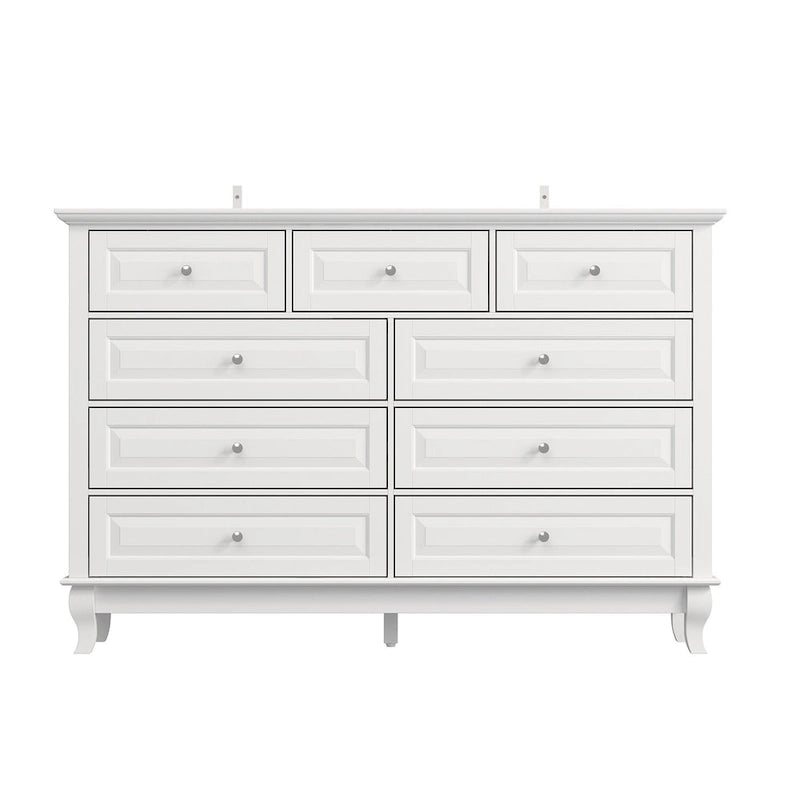 Commode 9 tiroirs Spacieuse Design élégant Blanc Noir Bleu Marine