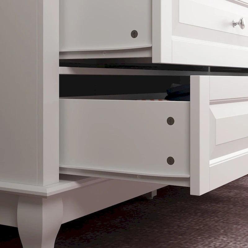 Commode 9 tiroirs Spacieuse Design élégant Blanc Noir Bleu Marine