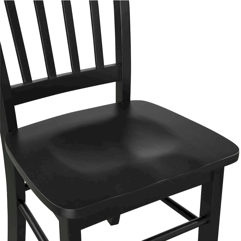 Chaise de salle à manger Shaker en bois d'hévéa, style campagnard, plusieurs finitions