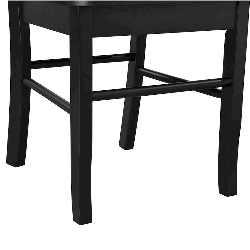 Chaise de salle à manger Shaker en bois d'hévéa, style campagnard, plusieurs finitions
