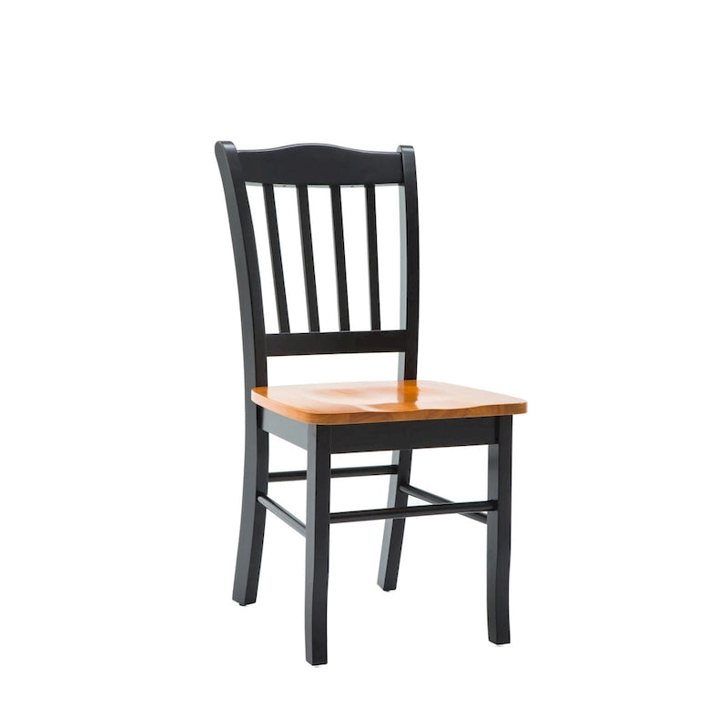 Chaise de salle à manger Shaker en bois d'hévéa, style campagnard, plusieurs finitions