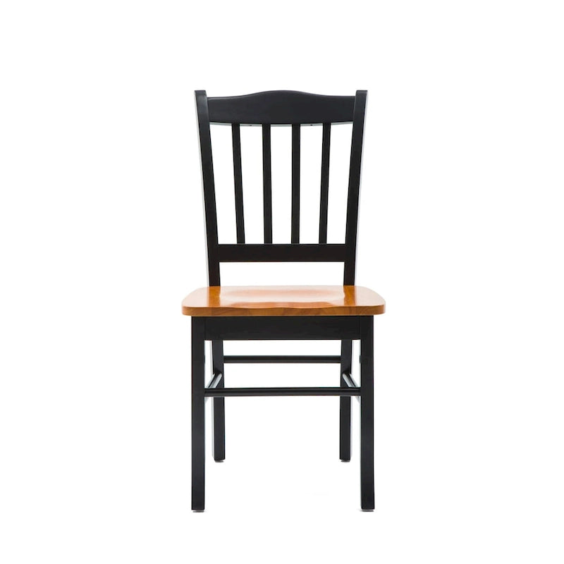 Chaise de salle à manger Shaker en bois d'hévéa, style campagnard, plusieurs finitions