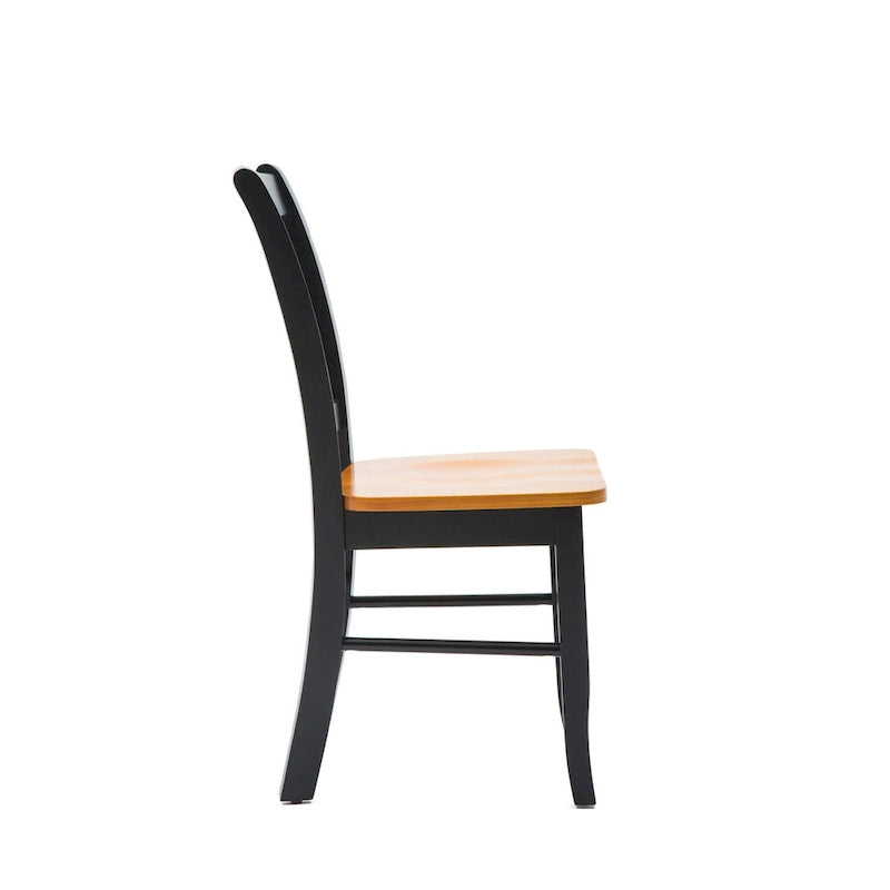 Chaise de salle à manger Shaker en bois d'hévéa, style campagnard, plusieurs finitions