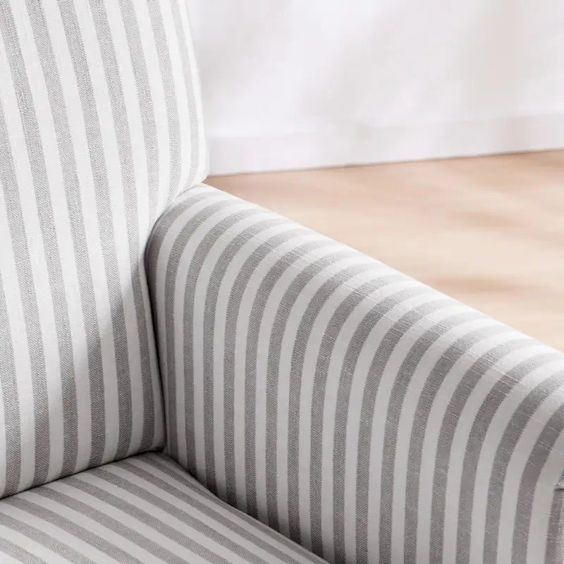 Fauteuil d'appoint rembourré en lin avec pieds pour salon