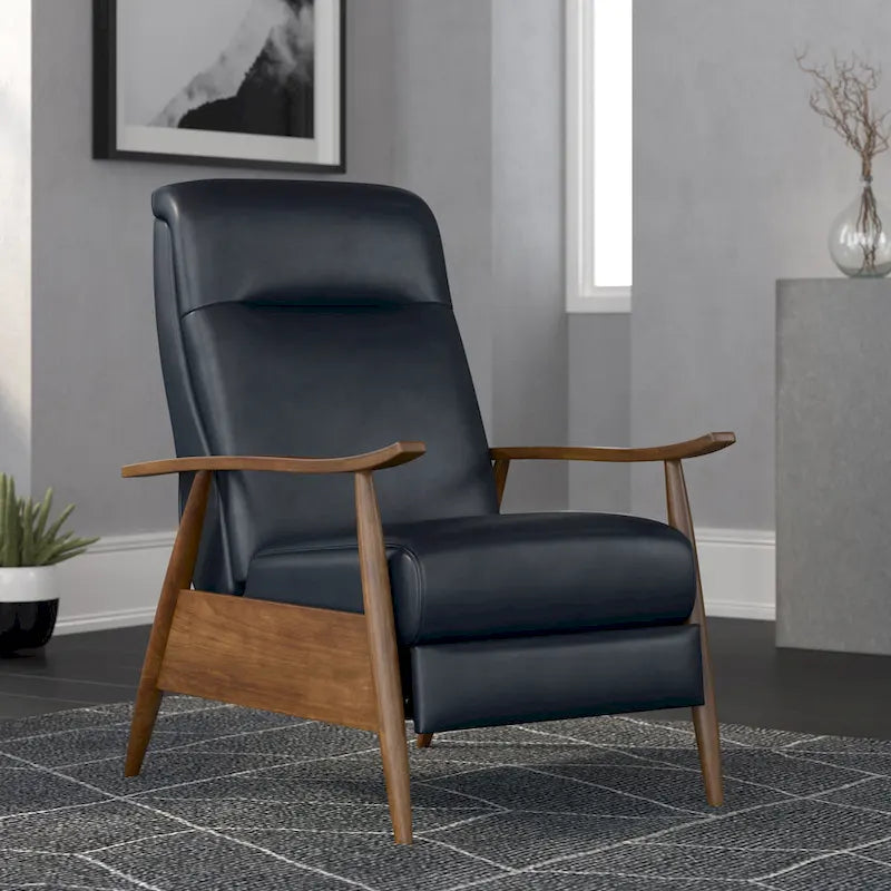 Sienna Upholstered Wood Push Back Recliner by Greyson Living