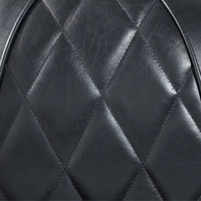 Fauteuil industriel rétro en cuir pleine fleur avec accents en aluminium