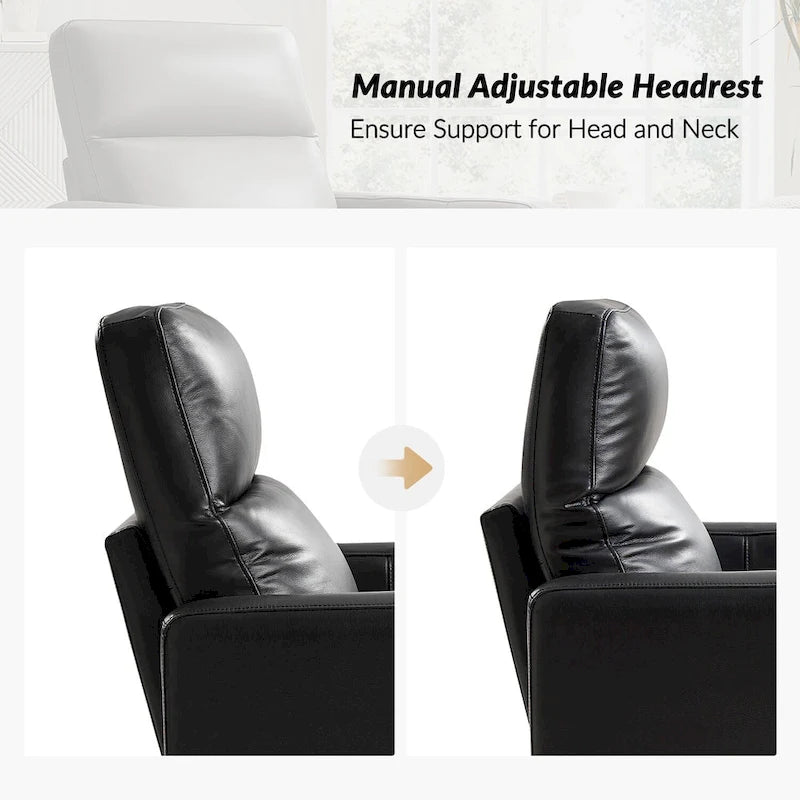 Fauteuil inclinable moderne en cuir véritable, pivotant et à bascule