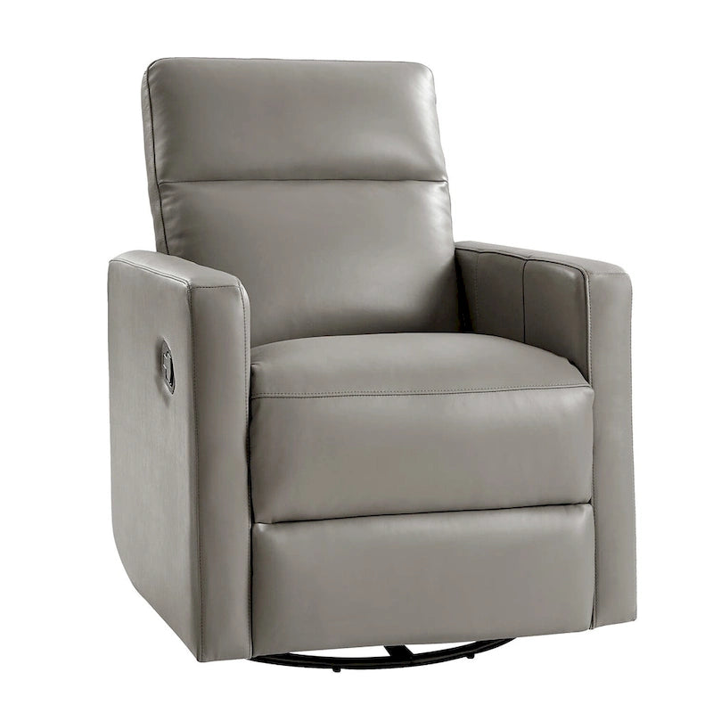 Fauteuil inclinable moderne en cuir véritable, pivotant et à bascule