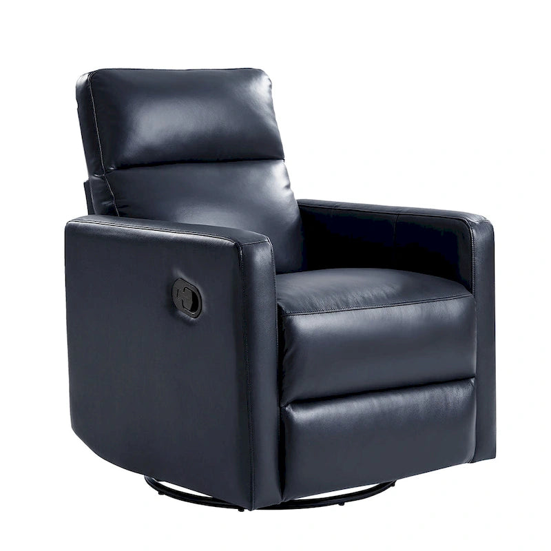 Fauteuil inclinable moderne en cuir véritable, pivotant et à bascule