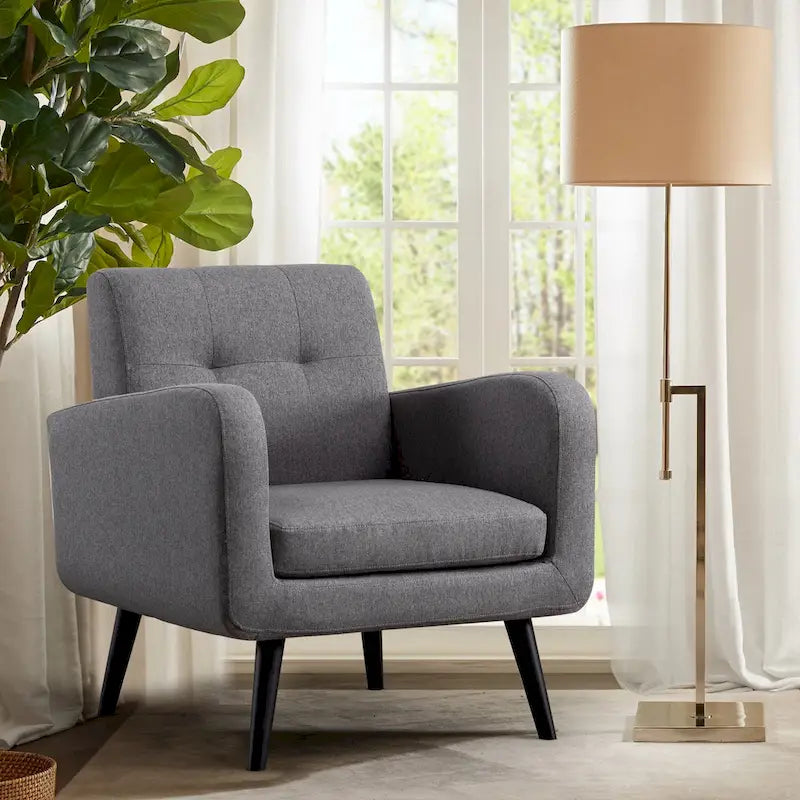 Fauteuil d'appoint moderne en tissu style milieu de siècle