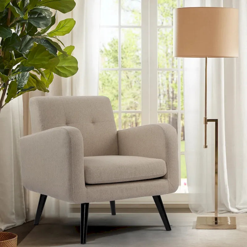 Fauteuil d'appoint moderne en tissu style milieu de siècle