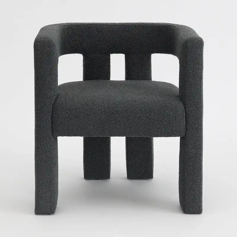 Fauteuil bouclé de 61 cm de large, fauteuil d'appoint moderne pour salon