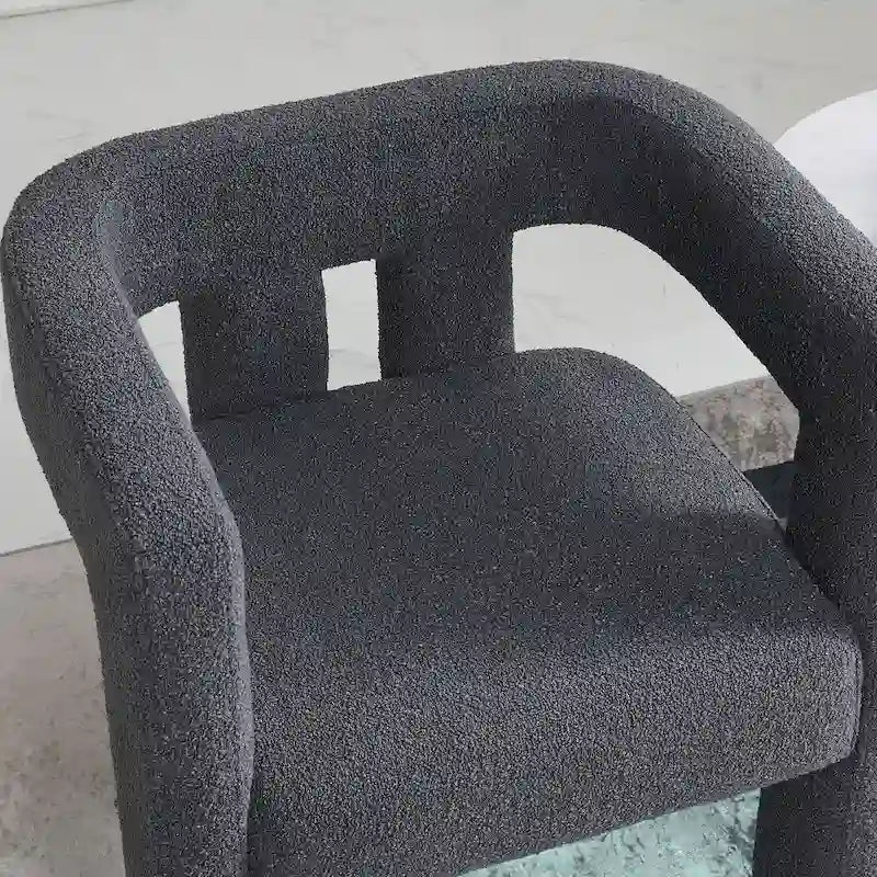 Fauteuil bouclé de 61 cm de large, fauteuil d'appoint moderne pour salon