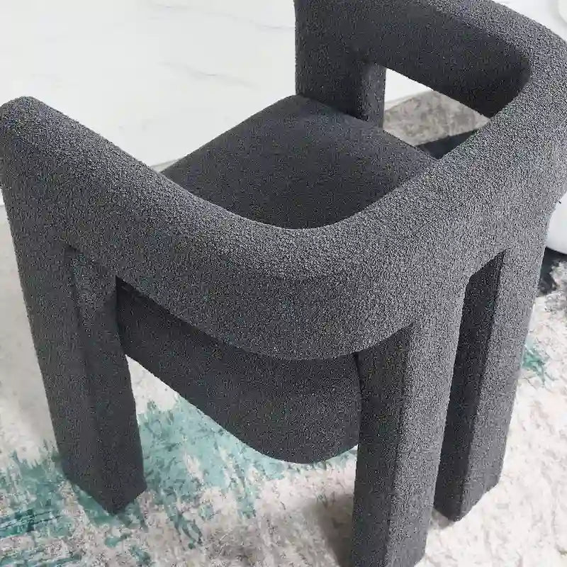 Fauteuil bouclé de 61 cm de large, fauteuil d'appoint moderne pour salon