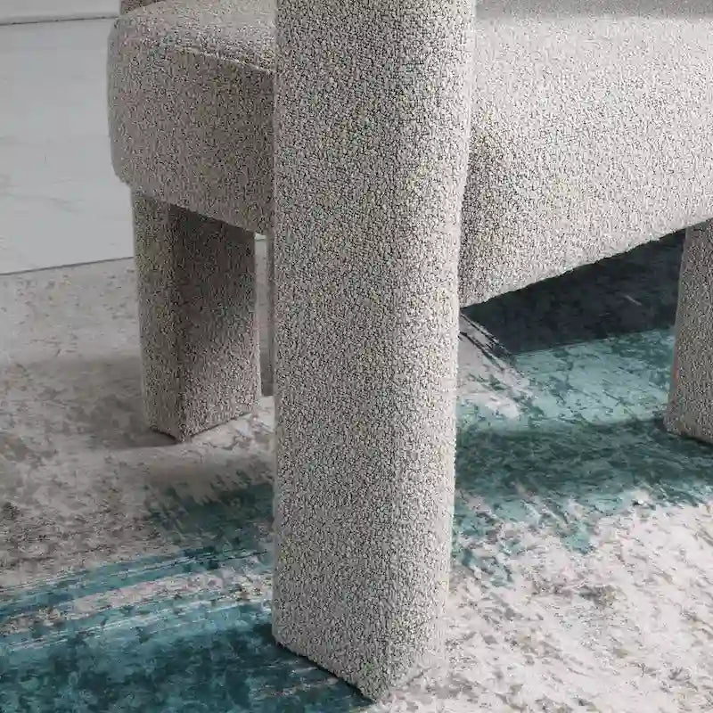 Fauteuil bouclé de 61 cm de large, fauteuil d'appoint moderne pour salon