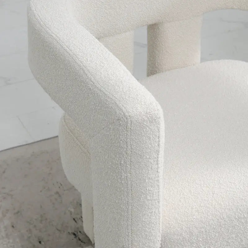 Fauteuil bouclé de 61 cm de large, fauteuil d'appoint moderne pour salon