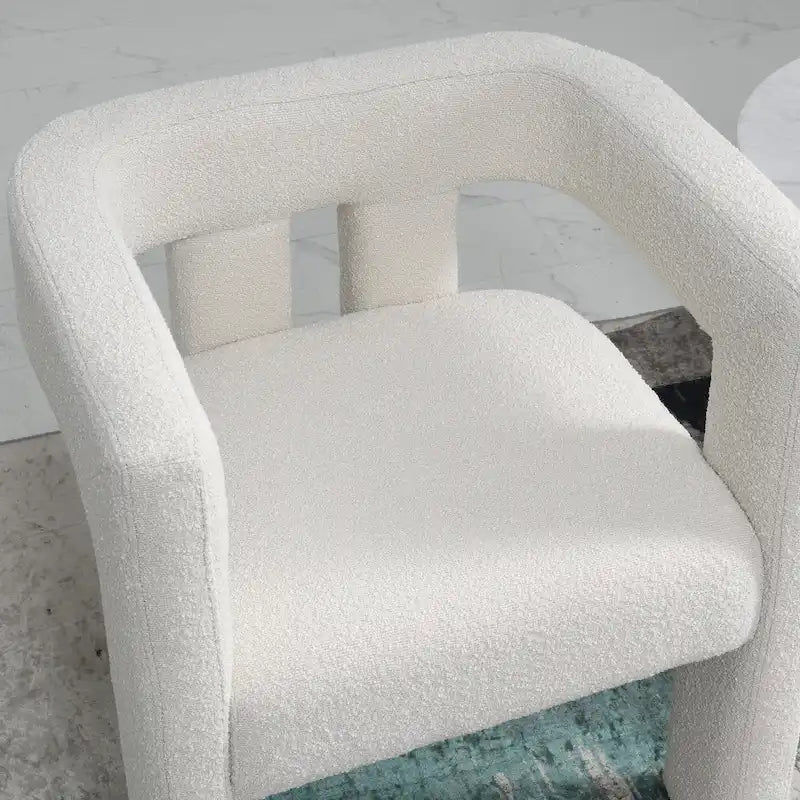 Fauteuil bouclé de 61 cm de large, fauteuil d'appoint moderne pour salon