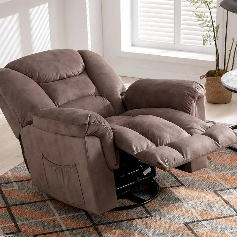 Fauteuil inclinable Rocker manuel surdimensionné Inclinable pivotant à 360° pour le salon