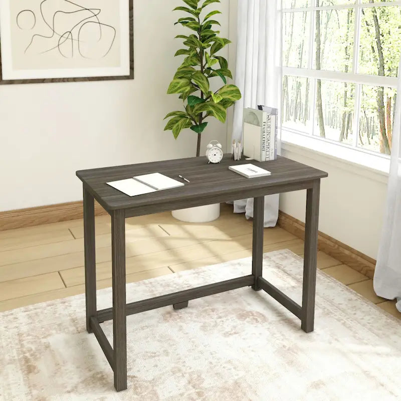 Bureau simple 100,3 cm pieds en bois massif pour bureau à domicile