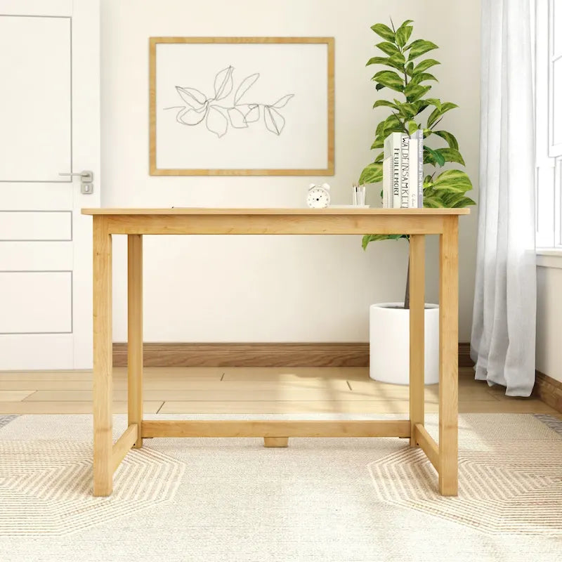 Bureau simple 100,3 cm pieds en bois massif pour bureau à domicile