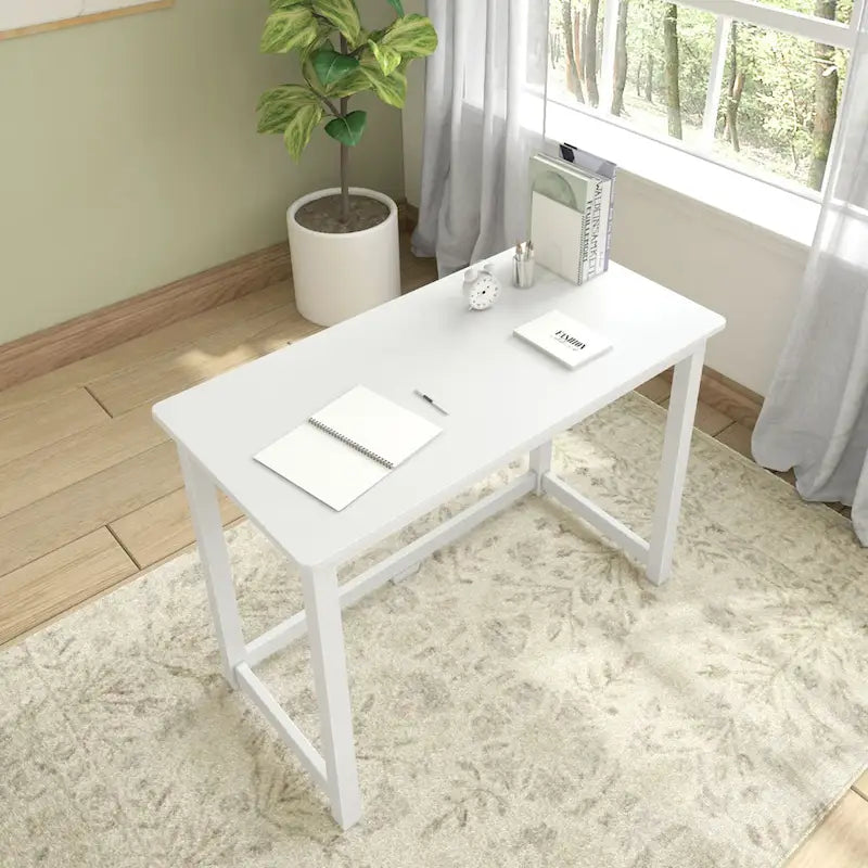 Bureau simple 100,3 cm pieds en bois massif pour bureau à domicile