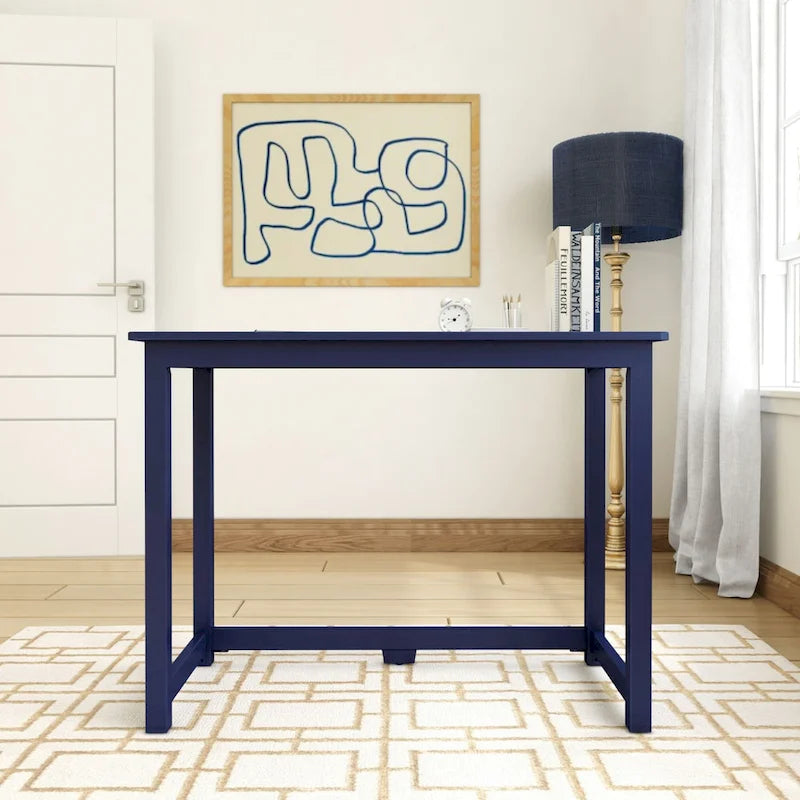 Bureau simple 100,3 cm pieds en bois massif pour bureau à domicile