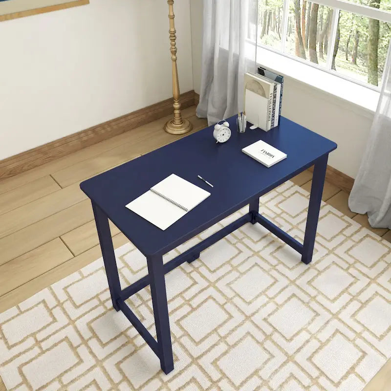 Bureau simple 100,3 cm pieds en bois massif pour bureau à domicile