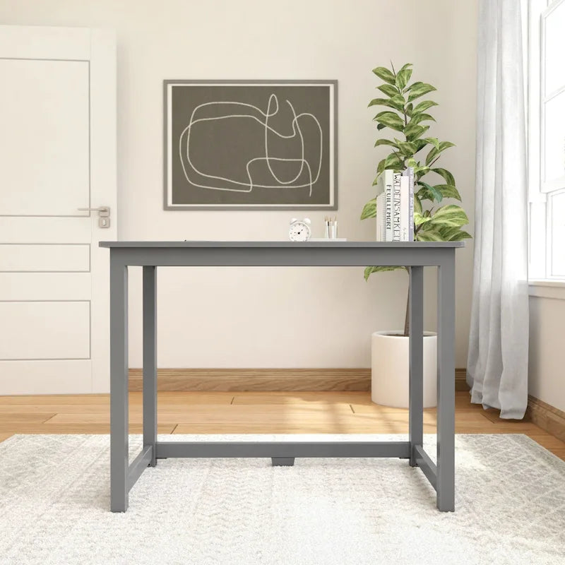 Bureau simple 100,3 cm pieds en bois massif pour bureau à domicile