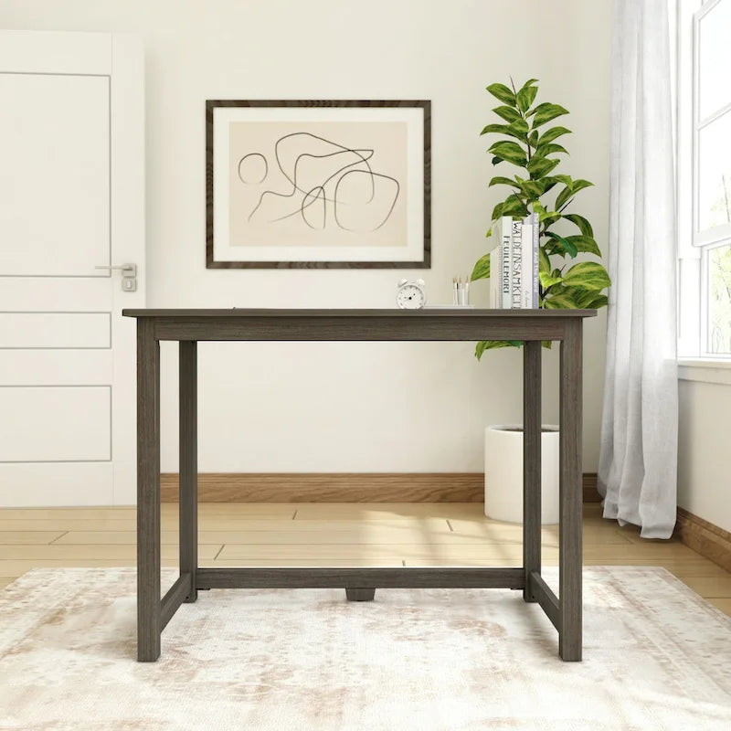Bureau simple 100,3 cm pieds en bois massif pour bureau à domicile