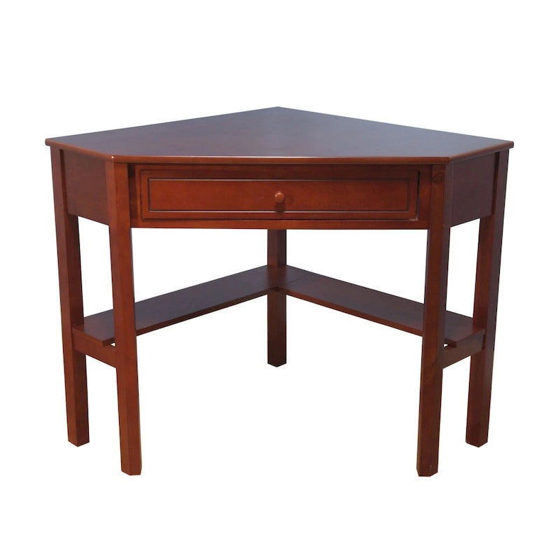 Bureau d'angle informatique en MDF et bois massif